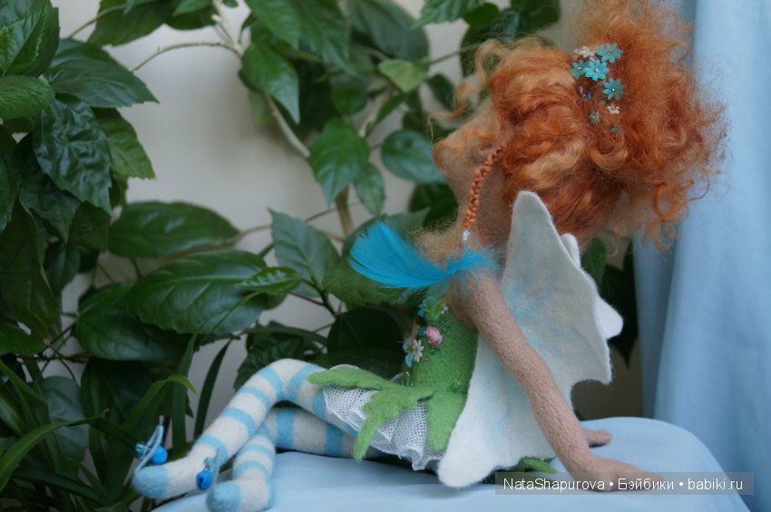Нимфа горного ручья. Кукла из шерсти (фото 2)