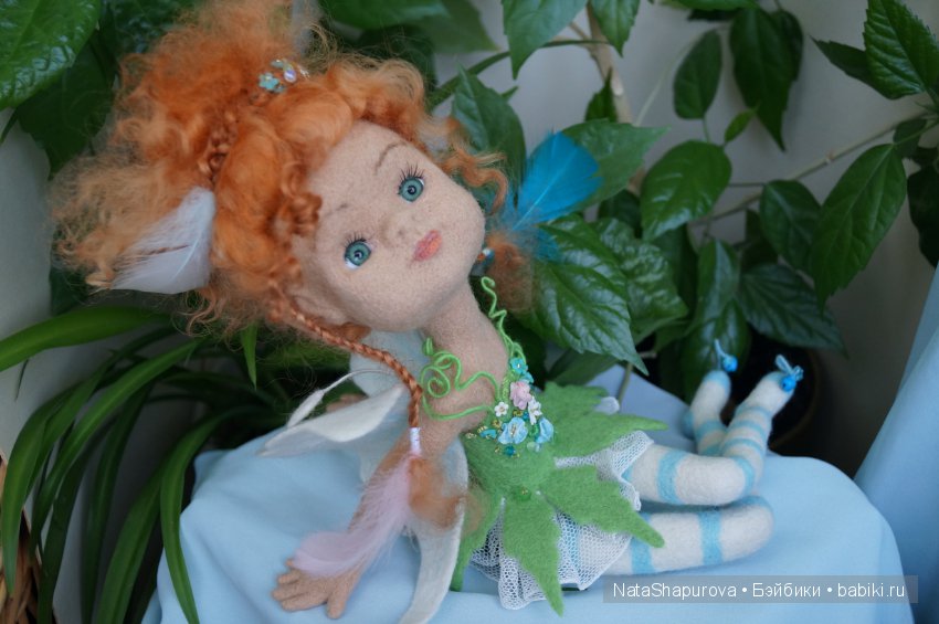 Нимфа горного ручья. Кукла из шерсти