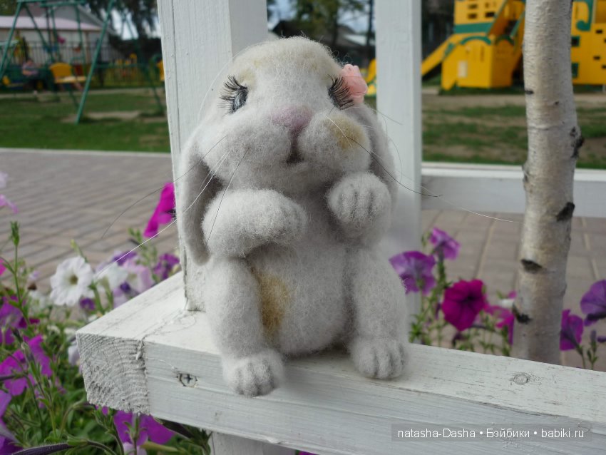 Заинька Стешенька. Валяние из шерсти (фото 6)