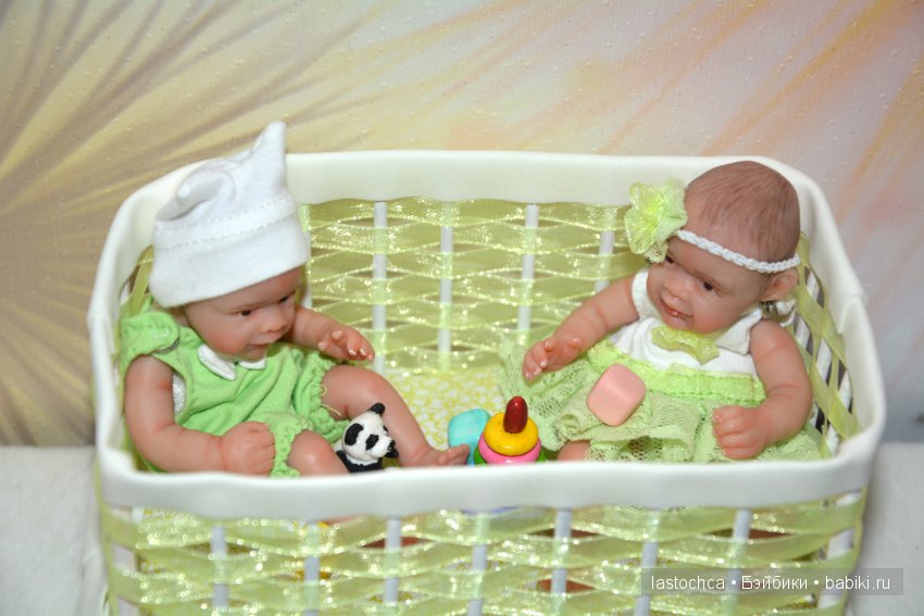 Двойняшки от Елены Ткаченко. Мини куклы (фото 7)