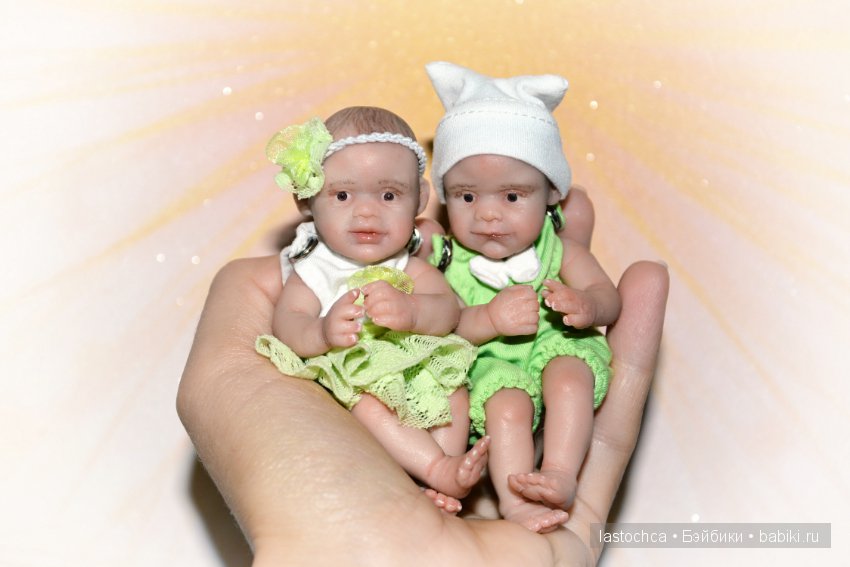 Двойняшки от Елены Ткаченко. Мини куклы (фото 5)