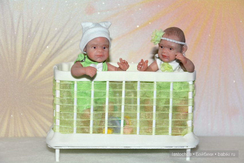 Двойняшки от Елены Ткаченко. Мини куклы (фото 10)