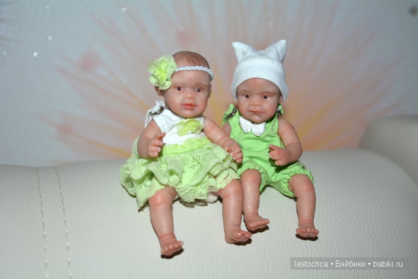 Двойняшки от Елены Ткаченко. Мини куклы (фото 4)