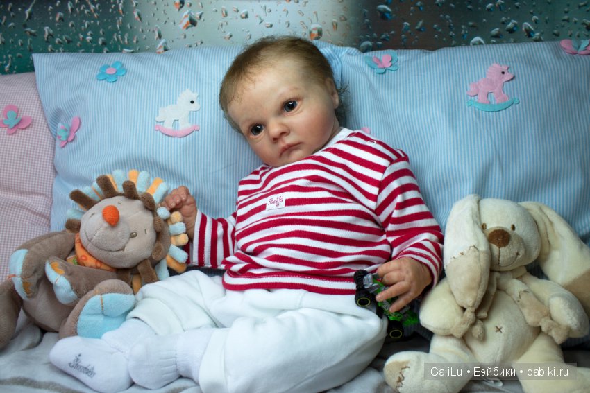 Realborn Asher awake. Куклы-реборн Галины Людвиг
