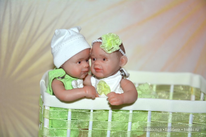 Двойняшки от Елены Ткаченко. Мини куклы (фото 9)