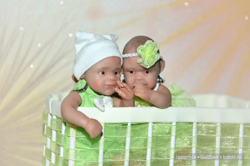 Двойняшки от Елены Ткаченко. Мини куклы (фото 8)