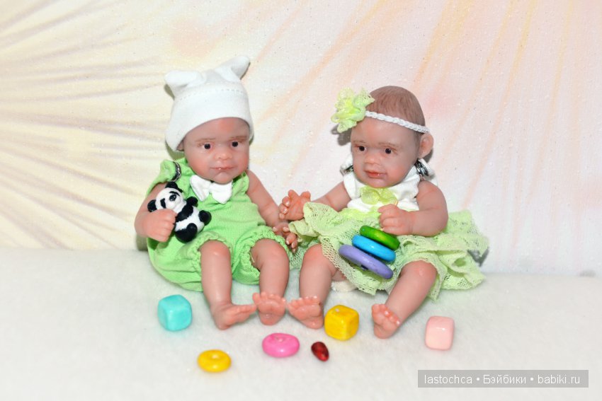 Двойняшки от Елены Ткаченко. Мини куклы