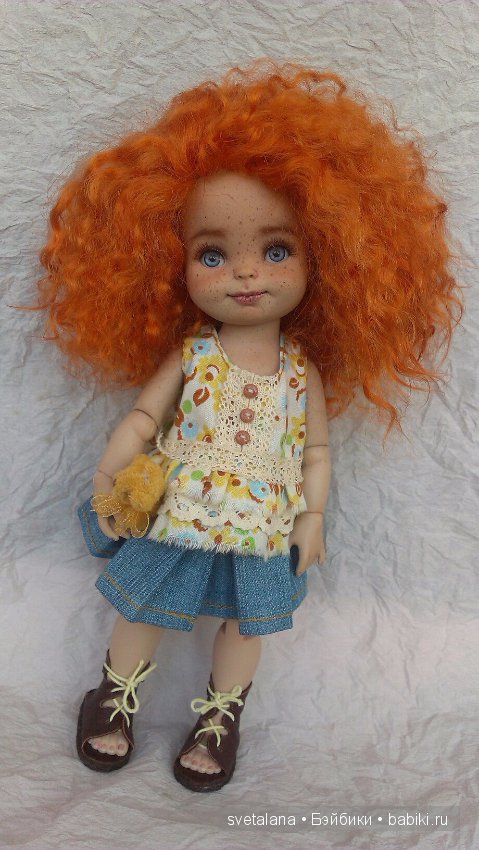 Нюша - Рыжее чудо - ООАК шарнирной куколки