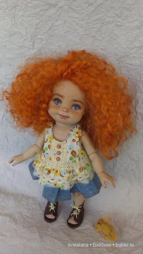 Нюша - Рыжее чудо - ООАК шарнирной куколки