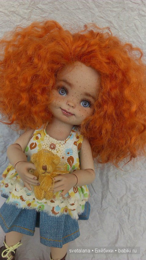 Нюша - Рыжее чудо - ООАК шарнирной куколки