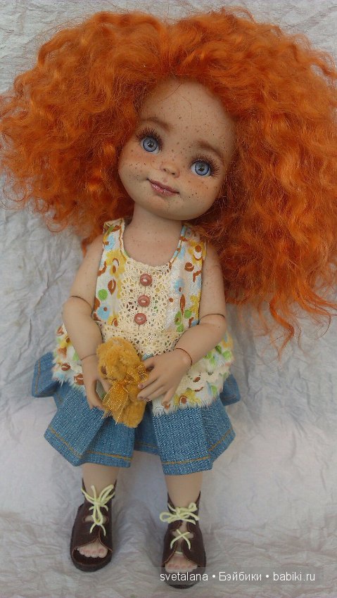 Нюша - Рыжее чудо - ООАК шарнирной куколки (фото 6)