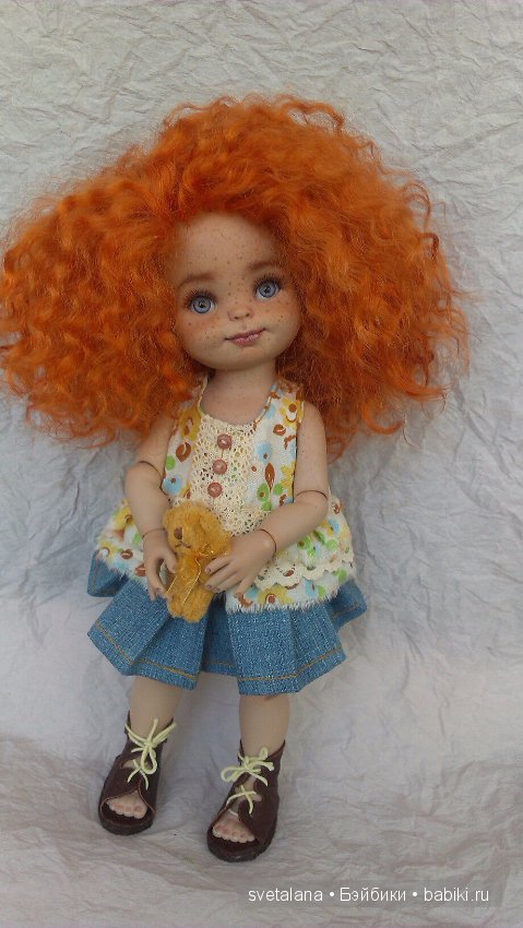 Нюша - Рыжее чудо - ООАК шарнирной куколки