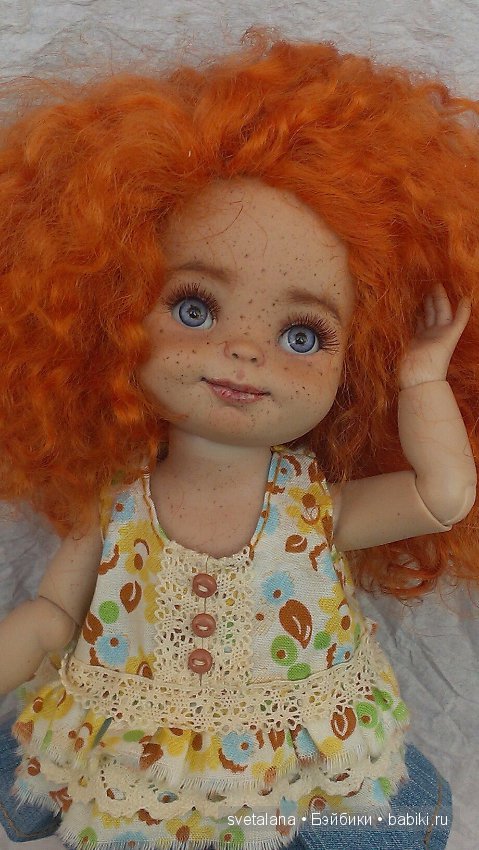 Нюша - Рыжее чудо - ООАК шарнирной куколки (фото 7)