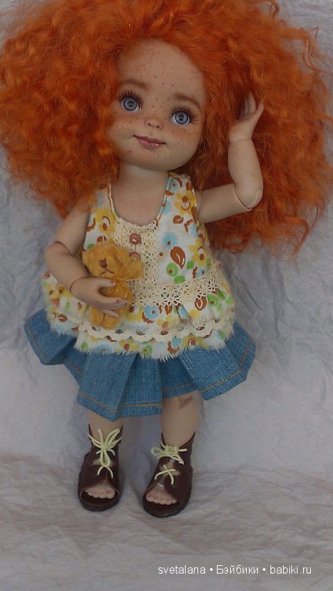 Нюша - Рыжее чудо - ООАК шарнирной куколки