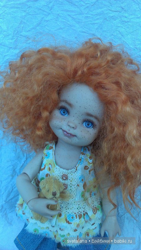 Нюша - Рыжее чудо - ООАК шарнирной куколки