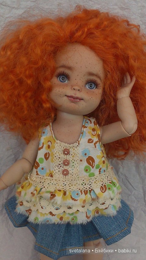 Нюша - Рыжее чудо - ООАК шарнирной куколки (фото 5)
