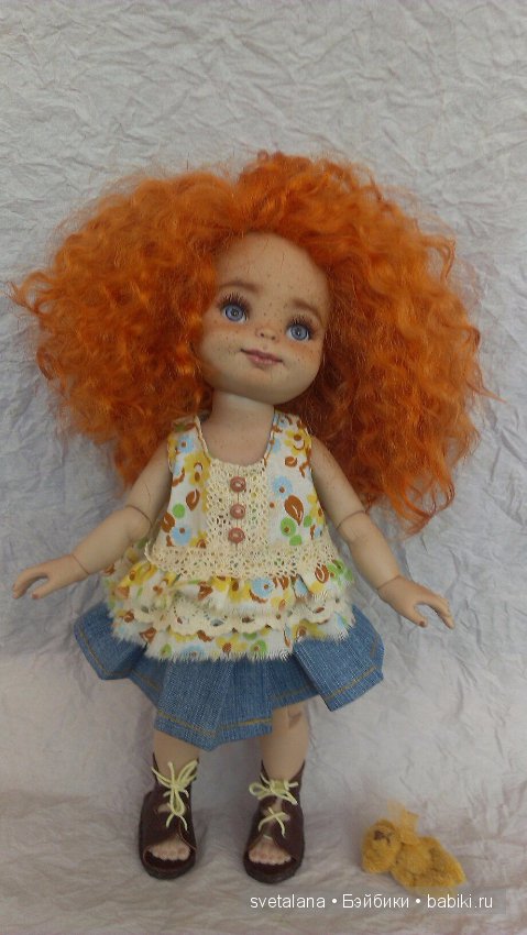 Нюша - Рыжее чудо - ООАК шарнирной куколки