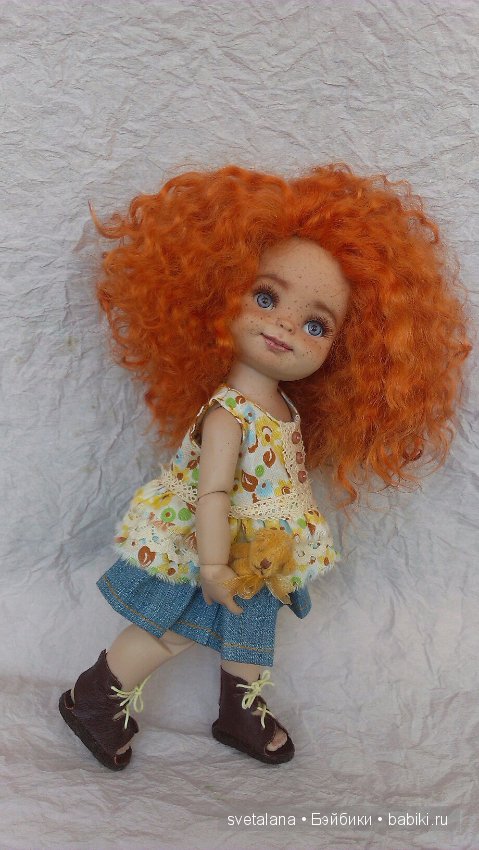 Нюша - Рыжее чудо - ООАК шарнирной куколки