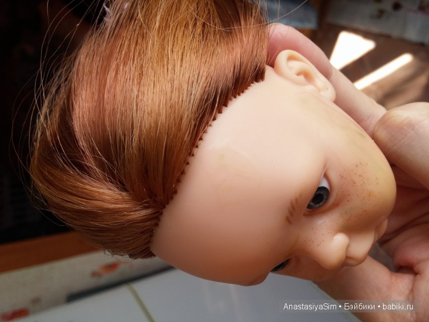 Частичная прошивка волос кукле от Паолы Рейна (фото 6)