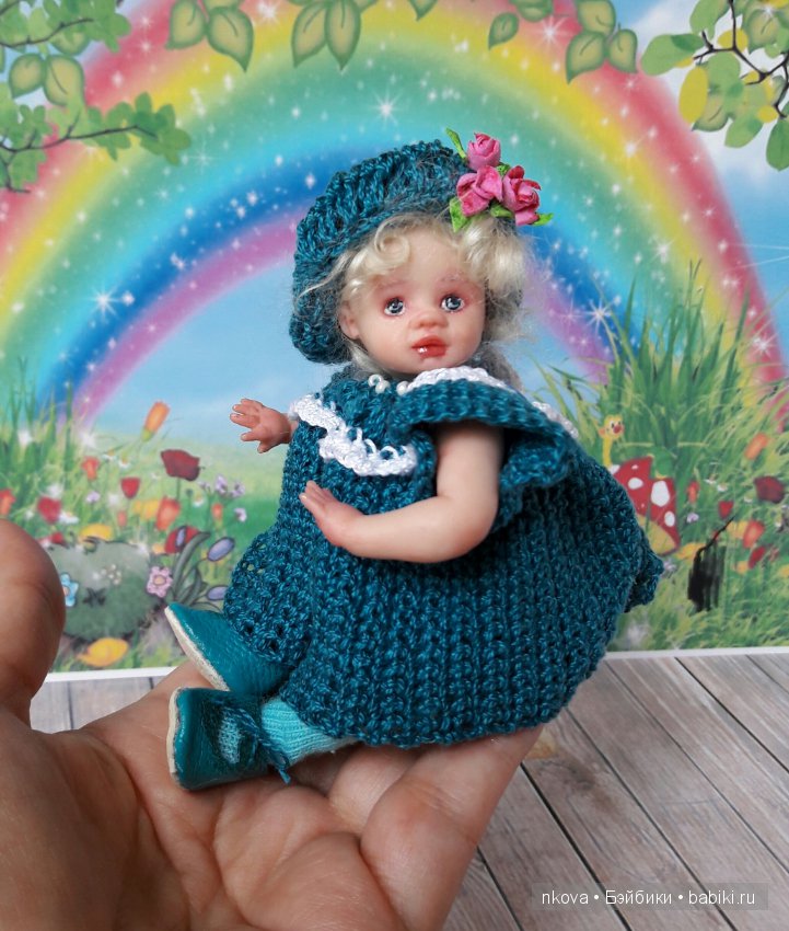 Маленькая барышня 11 см — Лепка авторских кукол: полимерная глина (фото 9)