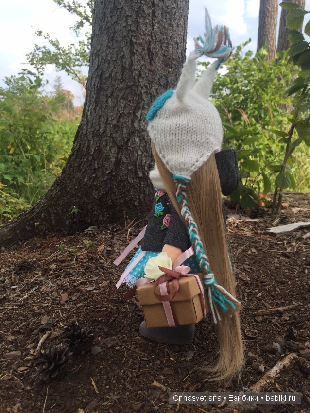 Интерьерная текстильная кукла ручной работы "Совушка" (фото 3)