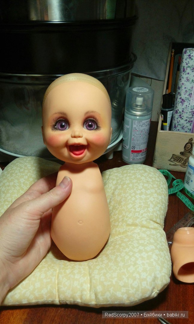 Моя переделка малышки baby face. ООАК, первая проба пера (фото 5)