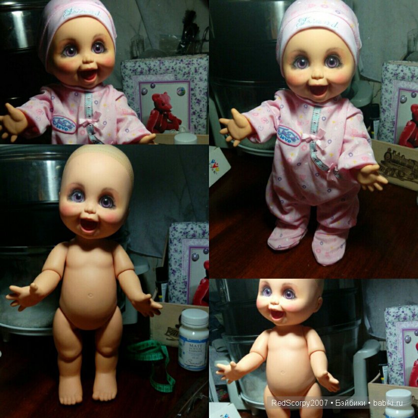 Моя переделка малышки baby face. ООАК, первая проба пера (фото 6)