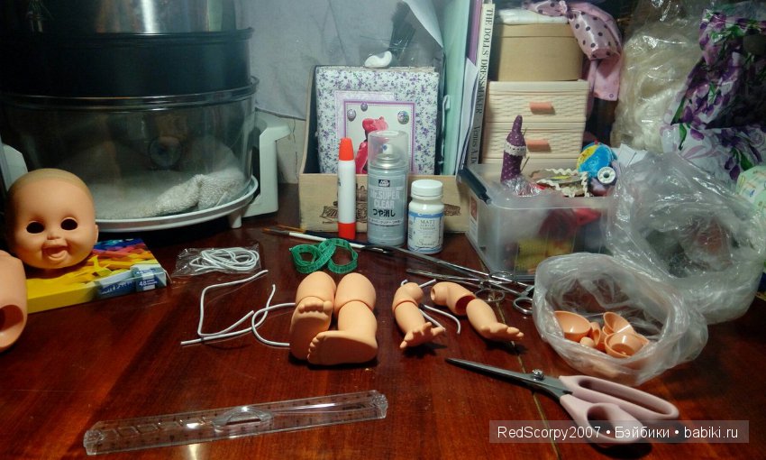 Моя переделка малышки baby face. ООАК, первая проба пера (фото 3)