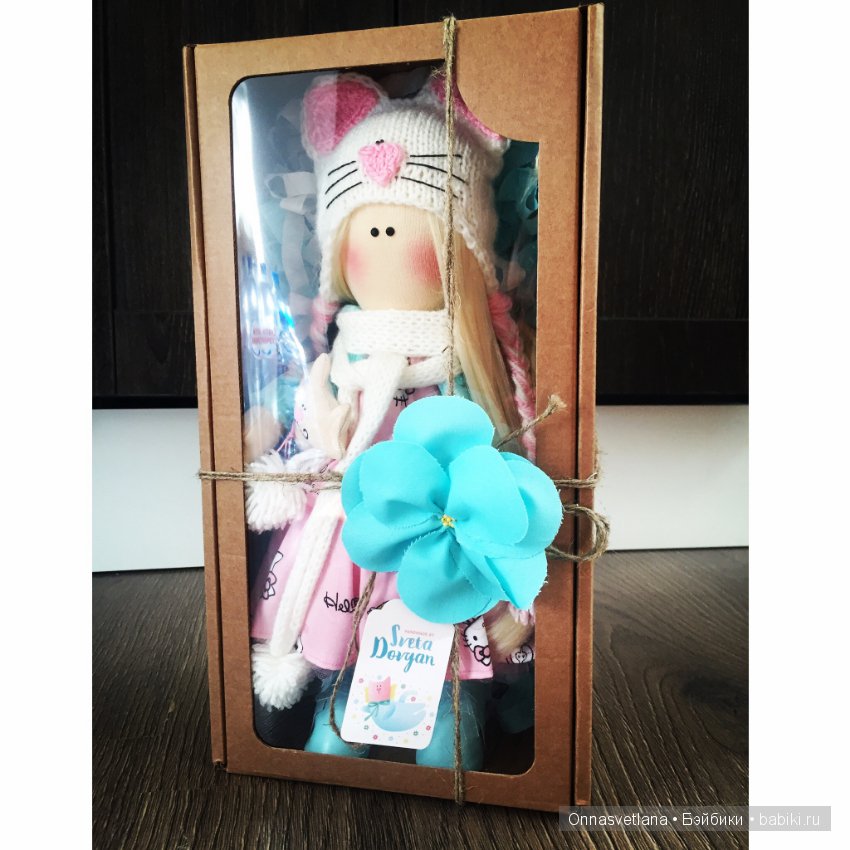 Интерьерная кукла из ткани ручной работы "Кетти" (фото 9)