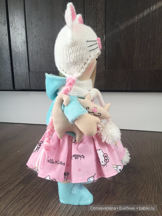 Интерьерная кукла из ткани ручной работы "Кетти" (фото 5)