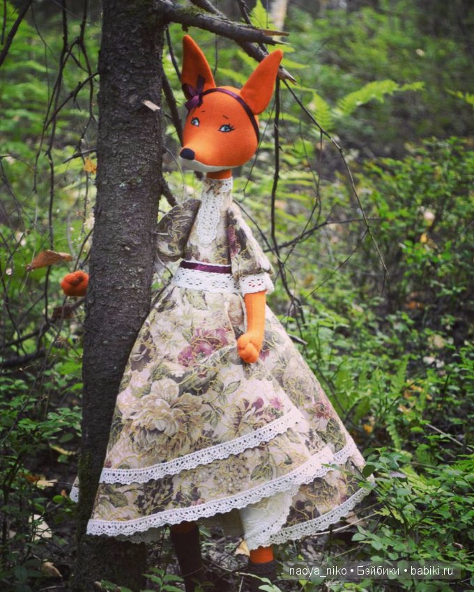 Лисичка-сестричка — Текстильные игрушки и примитивы: кофейные (фото 2)