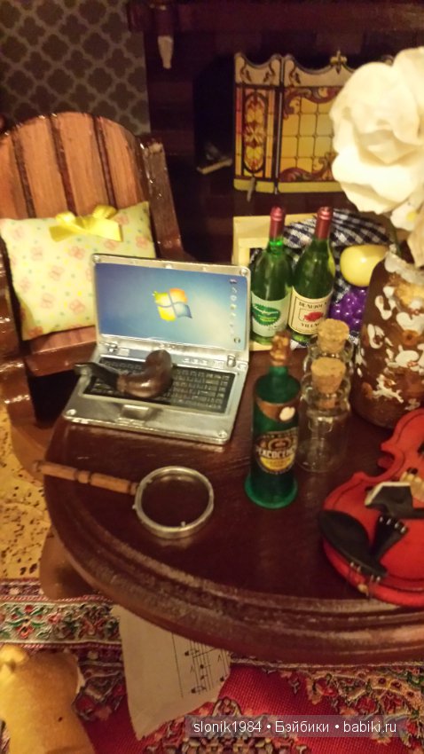 Кабинет Шерлока и портретная кукла Шерлока, ООАК (фото 4)