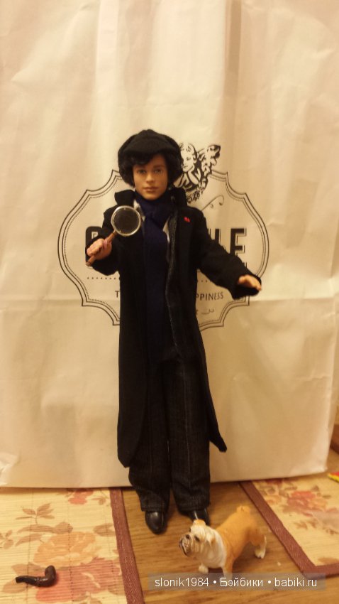 Кабинет Шерлока и портретная кукла Шерлока, ООАК (фото 10)