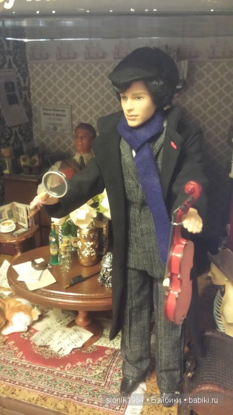 Кабинет Шерлока и портретная кукла Шерлока, ООАК