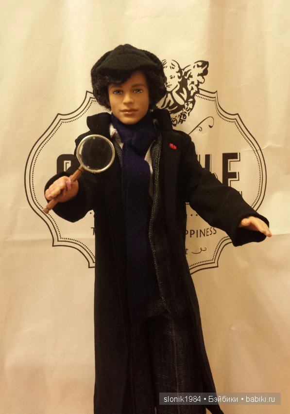 Кабинет Шерлока и портретная кукла Шерлока, ООАК