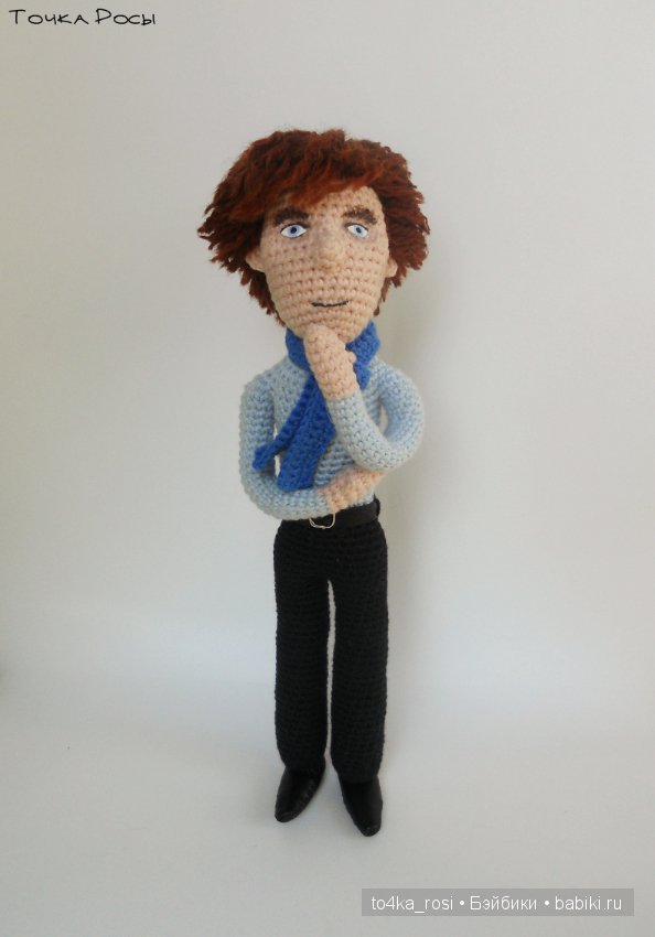 Шерлок. Вязаная кукла — Авторские вязаные куклы: интерьерные