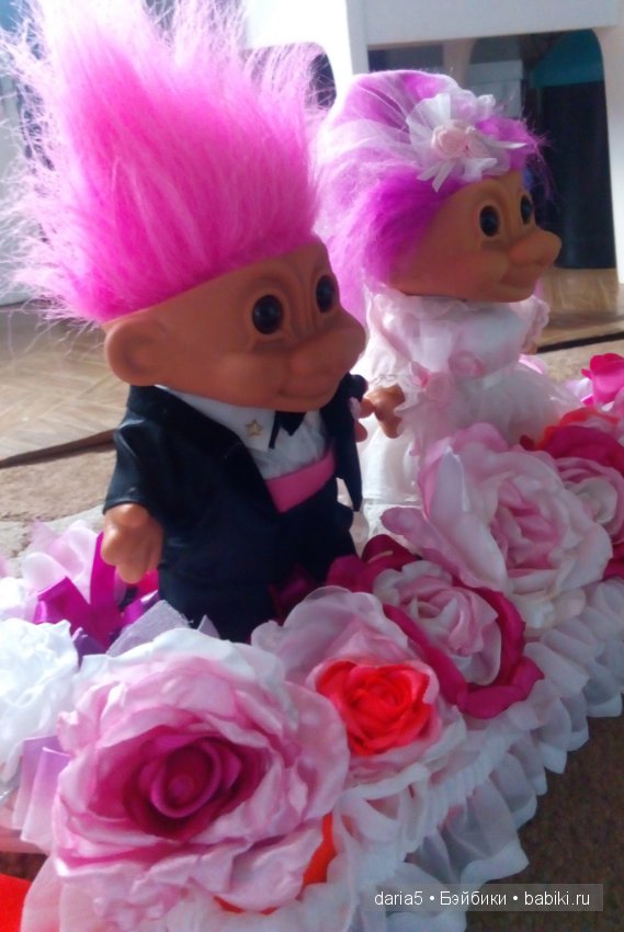 Тролли на свадьбе — Игрушки Тролли (Trolls): винтажные Dam и Russ (фото 3)