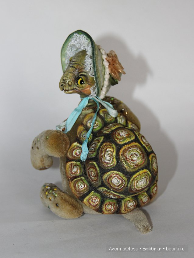 Бабушка Черепаха — Игрушки в смешанной технике (мех и глина): Арт