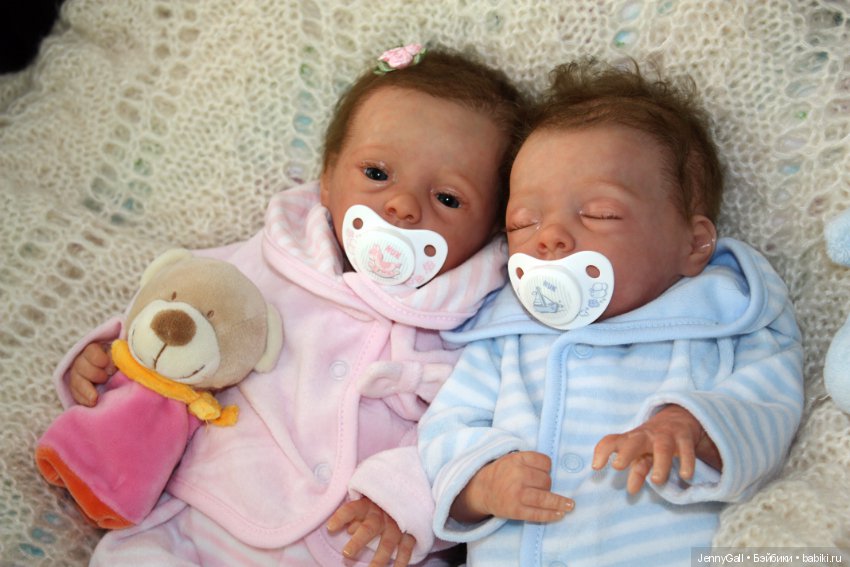 Julie & Mavie by Evelina Wosnjuk, Reborn by Jenny Gall, Куклы Реборн Дженни Галль