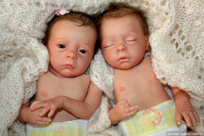 Julie & Mavie by Evelina Wosnjuk, Reborn by Jenny Gall, Куклы Реборн Дженни Галль