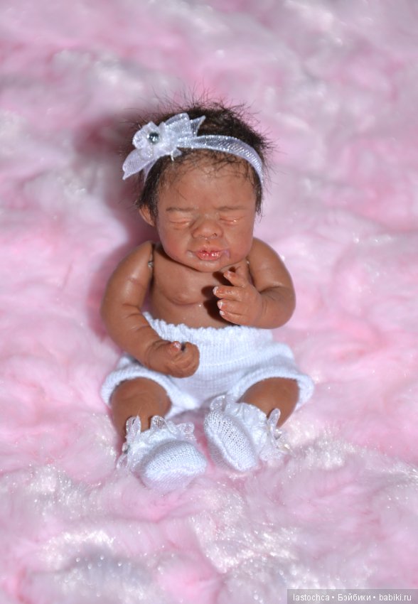 Мулаточка Луиза - авторская мини кукла Елены Ткаченко (фото 6)