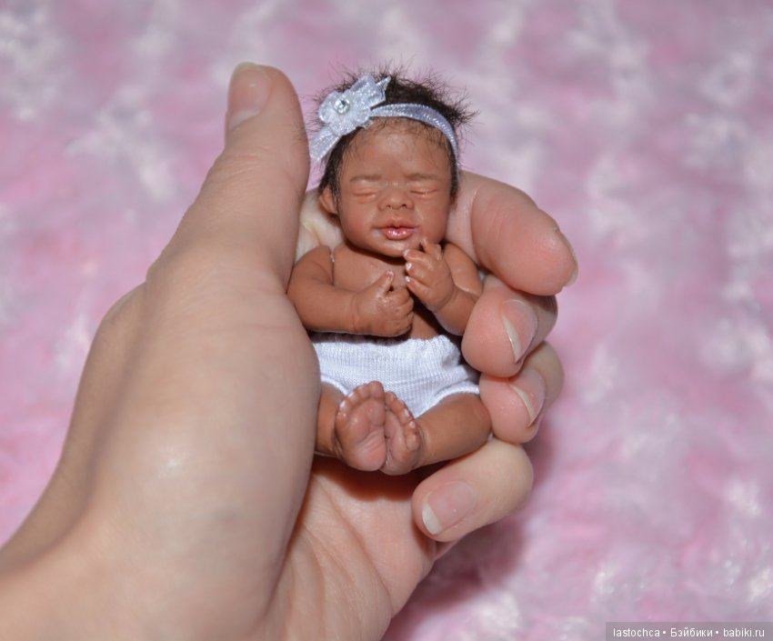 Мулаточка Луиза - авторская мини кукла Елены Ткаченко (фото 4)