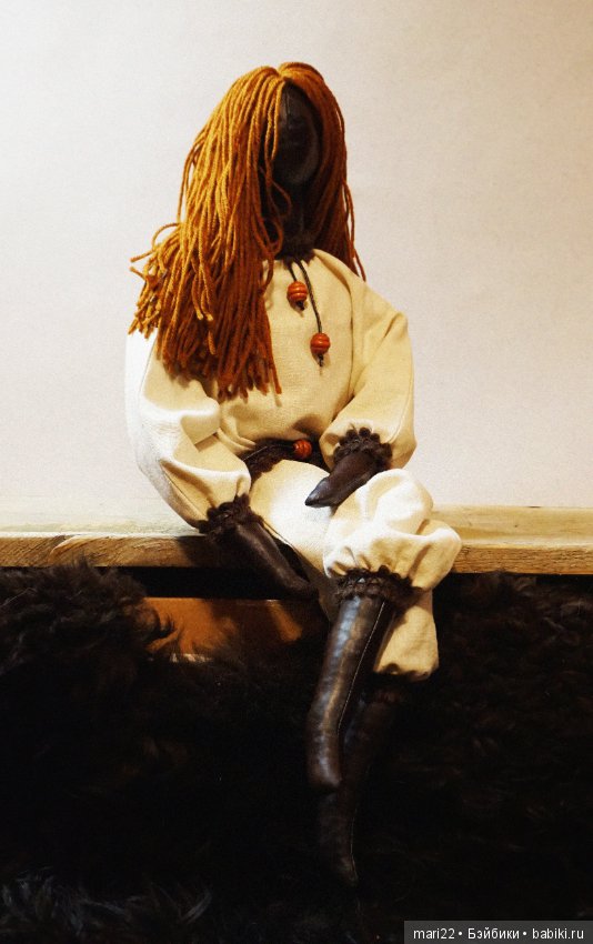 Рыжеволосая красавица Ника. Авторская кукла из ткани (фото 6)