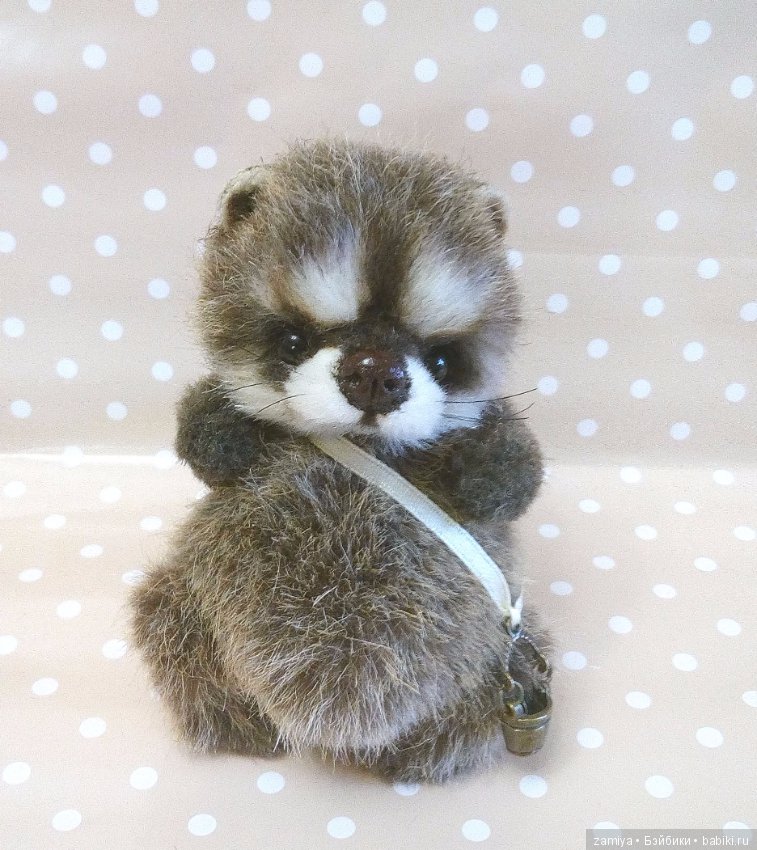 Фьюри крошка-енот на основе МК Светланы Гуменниковой - авторская игрушка ручной работы