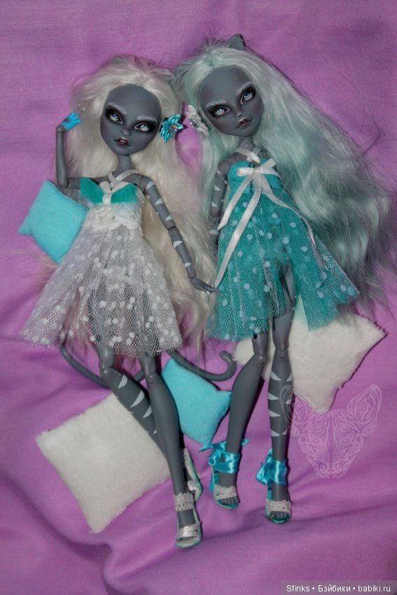 Кисы-близняшки ООАК — ООАК Monster High и Ever After High: репейнт (фото 6)