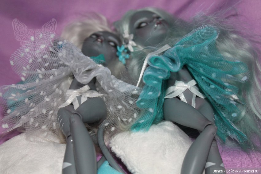 Кисы-близняшки ООАК — ООАК Monster High и Ever After High: репейнт (фото 7)