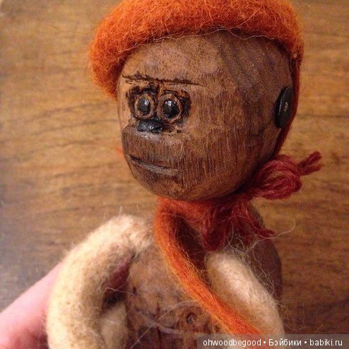 Обезьянка, игрушка из дерева своими руками
