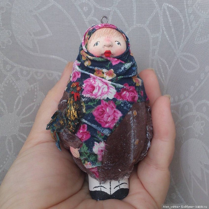 Елочные игрушки ручной работы из ваты и папье-маше (фото 6)