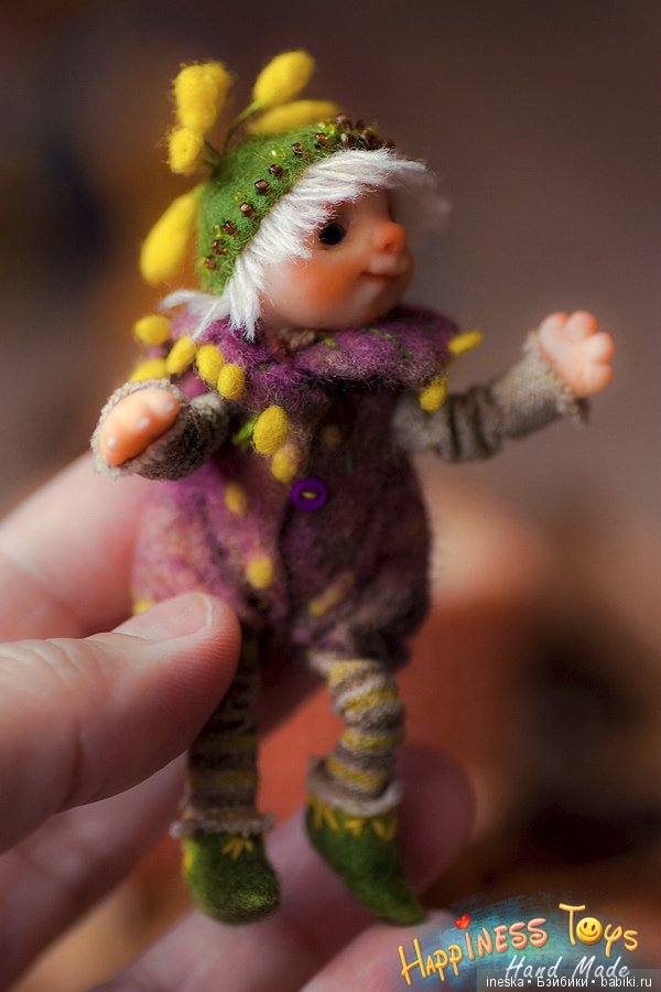 Эльфишка Йоханн. Житель Волшебного леса. Мини кукла (фото 3)