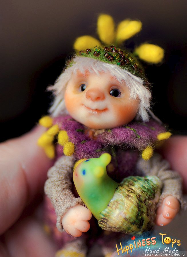 Эльфишка Йоханн. Житель Волшебного леса. Мини кукла (фото 2)